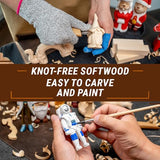 BeaverCraft Basswood Carving Blocks Whittling Wood for Carving Wood Carving Blocks 5PCS - Wooden Blocks for Crafts Basswood for Carving - Unfinished BeaverCraft