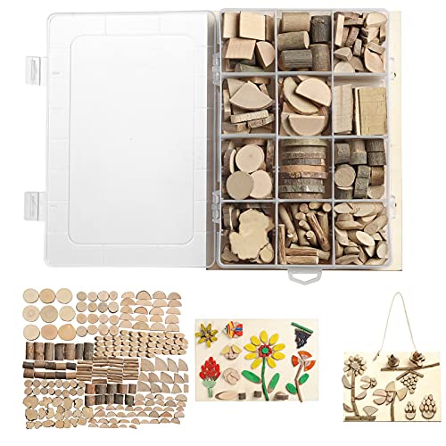 LAZACA Wood Craft Kits DIY for Kids Ages 5-20 Wooden Unfinished Toys Art Paint Bulk Craft Sticks Garden Playset Loose Parts Play Materials 250 - WoodArtSupply