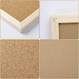 Cork Board Bulletin Board - 15.7 X 12 Inches Vision Board Wood Frame Corkboard Message Board Wall Mounted Pin Board for School, Home & Office (with FEBSNOW