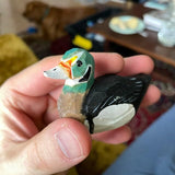 Carolina Wood Duck Drake Bird Hanging Ornament Figure Handmade Carved Decoration Selsela