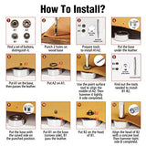 Alritz 120 Set Leather Snap Fasteners Kit, 12.5mm Metal Button Snaps Press Studs with 4 Setter Tools, 6 Color Leather Snaps for Clothes, Jackets, Alritz