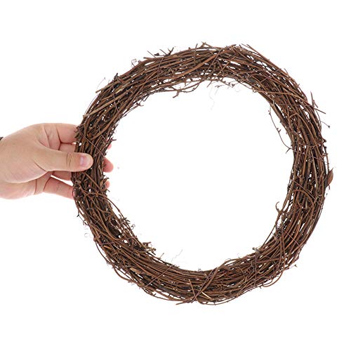 TRRAPLE 6Pcs Grapevine Wreath, Vine Branch Wreath DIY Crafts Rattan Wreaths Decorative Wooden Twig for Holiday Home Wedding Party Decor, 6 Inch - WoodArtSupply