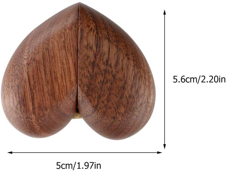 Personalized Wooden Ring Box Heart Shaped Ring Box Wedding,Proposal,Engagement Generic