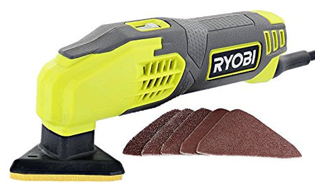 Ryobi DS1200 .4 Amp 13,000 OBM Corded 2-7/8" Detail Sander w/ Triangular Head and 5 Sanding Pads Ryobi