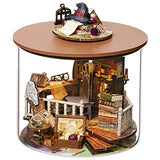 Spilay Dollhouse DIY Miniature Wooden Furniture Kit,Mini Handmade Doll House Model with Dust Cover & LED,1:24 Scale Creative Woodcrafts Toys for Spilay