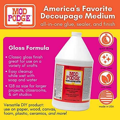 Mod Podge Sealer and Finish, Gloss, 1 Gallon Jug Mod Podge