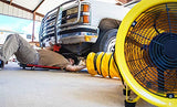 MaxxAir HVHF 12COMBO Heavy Duty Cylinder Fan with 20-foot Vinyl Hose, High Velocity Portable Utility Blower/Exhaust Axial Hose Fan, 12-Inch, Yellow MaxxAir