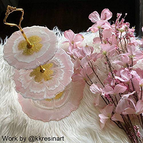 ResinWorld 3 Tier Resin Mold, Thick Cake Stand Molds for Resin, Epoxy Resin Tiered Tray Mold, Geode Resin Silicone Casting Mold with Hardware ResinWorld