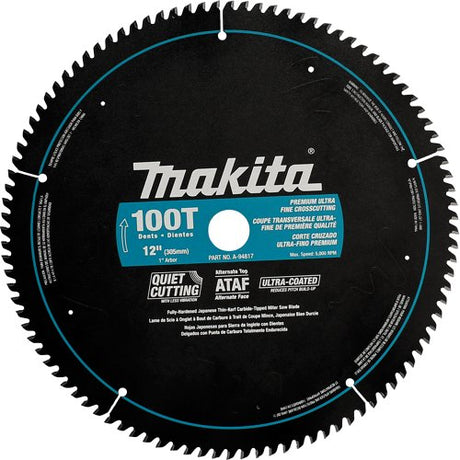 Makita A-94817 12-Inch 100 Tooth Ultra Coated Mitersaw Blade , Black Makita