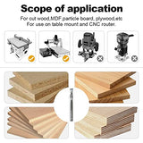 FivePears Up Cut Spiral Router Bit for CNC, 1/4 inch Cutting Diameter and 1 inch Cutting Length 1/4 inch Shank Carbide End Mill Router Bit for Wood FIVEPEARS