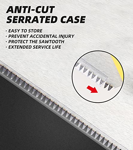 DOWELL 14 in Hand Saw - 11 TPI Fine Cuts Wood Saw Perfect for Sawing, Trimming, Gardening, Cutting Wood, Drywall, Plastic Pipes, Sharp Blade - DOWELL