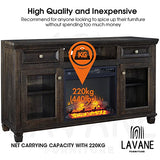 La Vane 8 inch / 20cm Wooden Furniture Legs, Set of 4 Carved Geometry Solid Wood Unfinished Replacement Bun Feet with Mounting Plate & Screws for La Vane