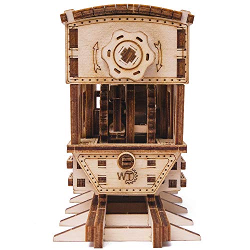 Wood Trick Train 3D Wooden Puzzle for Adults and Kids to Build - 6x4″ - Locomotive Model Kit for Adults and Kids Wood Trick