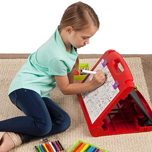 Faber-Castell Do-Art 3-in-1 Travel Easel - 30 Piece Tabletop Easel for Kids with Art Supplies, Multicolor Faber-Castell
