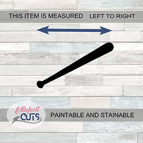 Baseball Bat Wood Cutouts for crafts, Laser Cut Wood Shapes 5mm thick Baltic Birch Wood, Multiple Sizes Available Elliefont Styles