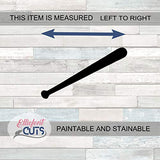 Baseball Bat Wood Cutouts for crafts, Laser Cut Wood Shapes 5mm thick Baltic Birch Wood, Multiple Sizes Available Elliefont Styles