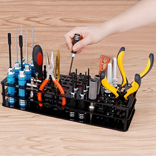 FPVERA Screwdriver Storage Rack Screwdriver Organizers for Hex Cross Screw Driver RC Tools Kit Organizers 63 Hole - WoodArtSupply