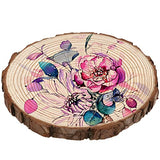 KEILEOHO 9 PCS 8-10 Inch Wood Slices, Round Rustic Wood Slices, Craft Unfinished Wood Kit Natural Wood Circles for Crafts, Centerpieces Paintings, KEILEOHO