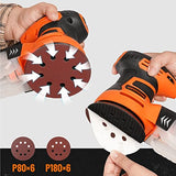 DOVAMAN ROS01A Orbital Sander, 3A Random Orbit Sander, 6 Variable Speeds, Up to 13000 rpm, 12pcs Sandpapers, 5in Sanding Pad, Dust Collection, DOVAMAN