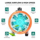 YITAHOME Exhaust Fan 8 Inch, Utility Blower Extractor Fan High Velocity, Portable Ventilation Fan with 16FT Ventilator Duct Hose for Industrial, YITAHOME