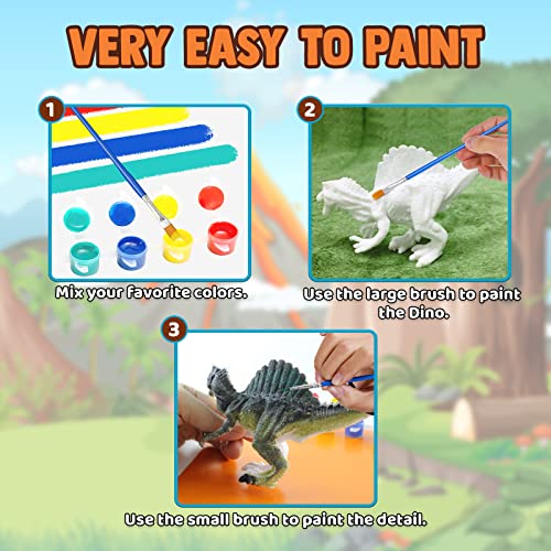 FUNZBO Dinosaur Painting Kit - Dinosaur Toys for Kids 3, 4, 5, 6, 7,8 9 Years Old, Christmas Gifts for Kids, Painting Set for Kids, Art Set for Kids FUNZBO