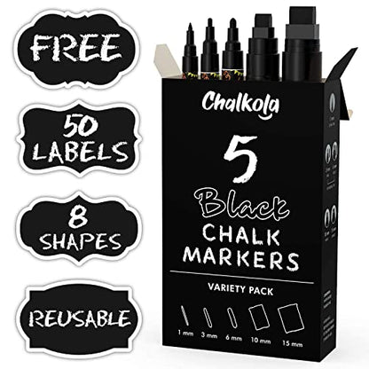 Chalkola Artist Bundle - 5 Black Variety + 5 Silver Variety