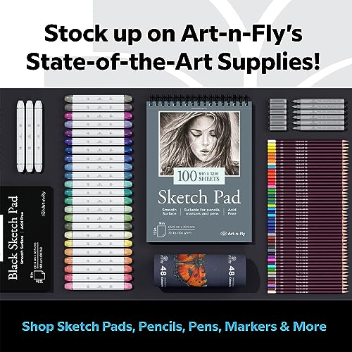  Art-n-Fly Dual Tip Brush Pens Set - 25 Adult Colored Markers  for Calligraphy, Drawing, Journaling - Fine Tip Felt Ink - Beginner or  Professional : Arts, Crafts & Sewing