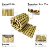 Jollybower 8x39IN Natural Bamboo Edging, Bamboo Garden Border Edging, Outdoor Landscape Edging for Decorative Garden, Patio Flower Garden Bed, Lawn, Jollybower