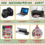 60 Pack Christmas Sublimation Ornaments Blanks MDF Personalized Blanks Ornaments Bulk Christmas Hanging Ornament Pendants for Xmas DIY Tree Queekay