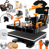 Heat Press Machine for T Shirts 12x15, 8 in 1 Heat Press, 850W Sublimation Machine, 360° Rotation Swing-Away Plate Heatpress, DIY Tumbler Heat Press, AKEYDIY