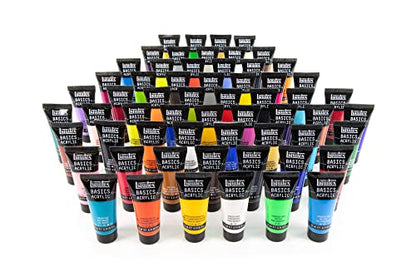 LIQUITEX Basics Acrylic Paint, Set of 60 Colours, 60 x 22ml - WoodArtSupply