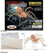 Puzzled 3D Puzzle Black Widow Spider Wood Craft Construction Model Kit, Fun & Educational DIY Wooden Toy Assemble Model Unfinished Crafting Hobby Puzzled