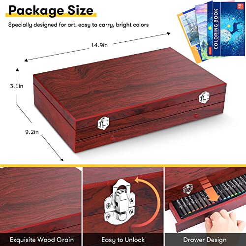 iBayam 78-Pack Drawing Sketching Kit & 150-Pack Deluxe Wooden Art Set iBayam