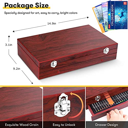 iBayam 78-Pack Drawing Sketching Kit & 150-Pack Deluxe Wooden Art Set