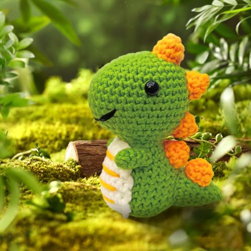 Oududianzi Crochet Kit for Beginners, Cute Animal-Dinosaur, Beginner Crochet  Animal Kit for Adult Kids with Step-by-Step Instruction Tutorials and  Yarns, Hook, Knitting kit – WoodArtSupply