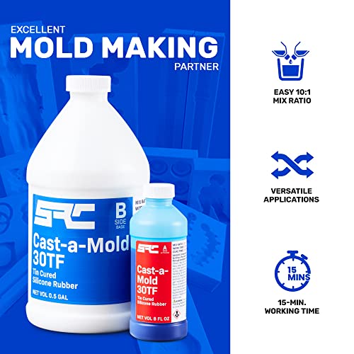 Specialty Resin & Chemical Cast-a-Mold 30TF (1/2 Gal) | RTV Liquid Silicone Mold Making Kit | Silicone Rubber Molding Kit for Casting Epoxy Resin, SPRESIN