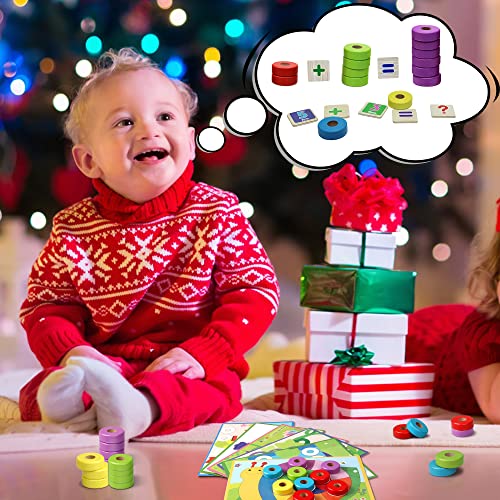 Lydaz Montessori Math Manipulatives Toys, Kids Wooden Number Blocks Toys, Kindergarten Learning Education Toy, Preschool Classroom Must Haves, STEM Lydaz