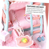 VICASKY 1 Set Children Play House Cottage The House Miniforce Toys Kids Playset Children Toys Kids Toys Creative DIY House Model DIY Wood Toy Manual VICASKY