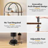 HOOBRO 5-Tier Industrial Arched Bookshelf with Rustic Brown Finish HOOBRO