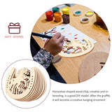 48pcs Wood Discs Slices Horseshoe Shape Unfinished Wooden Cutouts for Christmas Craft DIY Home Decoration EXCEART