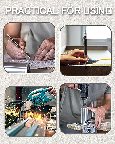 Nicpro 2mm Welder Mechanical Pencil Set with 48PCS Silver Refills, 2mm Metal Lead Holder, Carpenter Pencil with Sharpener for Welding, Cutting, Nicpro