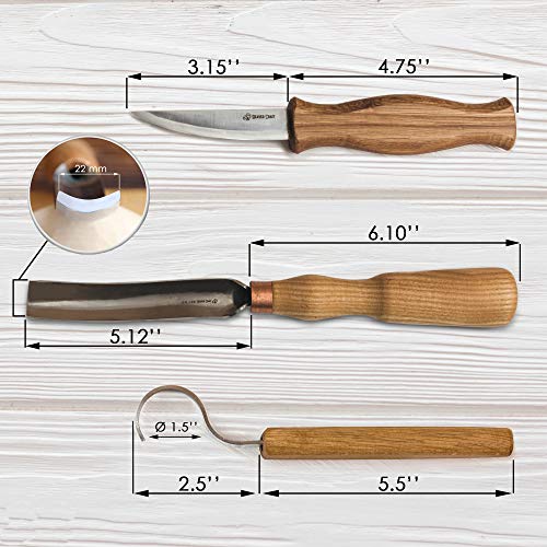 BeaverCraft S14 Wood Carving Tools Set Wood Whittling Kit Wood Carving Kit Wood Carving Hook Knife Spoon Carving Tools Wood Carving Knives Carving BeaverCraft