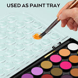 Nicpro Watercolor Paint Set, 48 Water Colors Kit with 8 Squirrel Brushes, Palette, Watercolor Pen, 25 Art Pad Paper, 2 Art Sponges, Non-toxic Nicpro