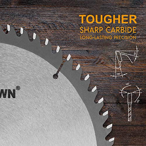 TWIN-TOWN 8-1/4-Inch Saw Blade, 60 Teeth,General Purpose for Soft Wood, Hard Wood, Chipboard & Plywood, 5/8-Inch DMK Arbor - WoodArtSupply