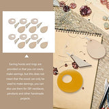 MILISTEN 1 Set Wooden Blank Earrings Wood Stud Earrings Unfinished Wooden Earrings Blanks Wooden Dangle Pendants Material erings Wood Earrings Milisten