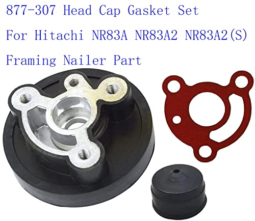 877-307 Head Cap Gasket Set for Hitachi NR83A NR83A2 NR83A2(S) Framing Nailer Part - WoodArtSupply