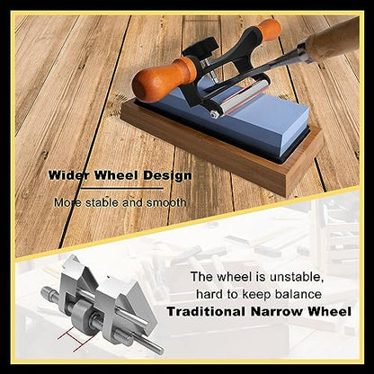 KERYE Honing Guide for Wood Chisel Set and Hand Planer, Chisel Sharpening Jig of Sharpening Stone for Woodworking Tools, Fits Chisel and Wood Planer
