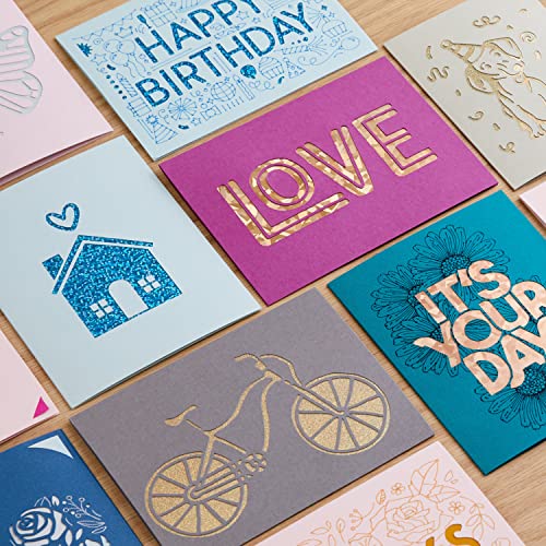  Cricut Insert Cards R40, Create Depth-Filled Birthday Cards,  Thank You Cards, Custom Greeting Cards at Home, Compatible with Cricut  Joy/Maker/Explore Machines, Glitz and Glam Sampler (30 ct) : Arts, Crafts 