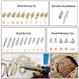 53-Piece Wood Burning Kit Professional Soldering Iron Tips & DIY Drawing Template Carving, Engraving, Craft Tools, Stencils, and Wood Burning TITA-DONG