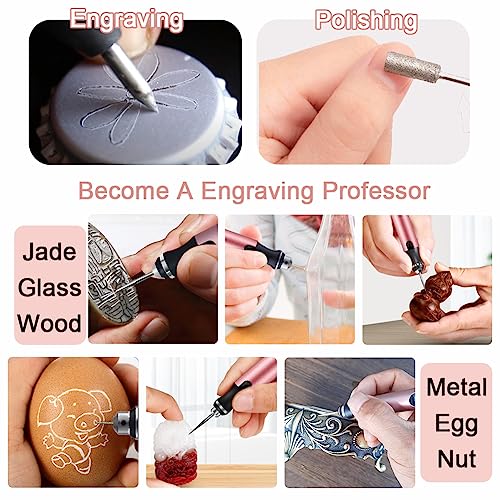 USB Rechargable Engraving Pen with 35bits,Mini Electric Engraver Etching Machines Cordless Rotary Tools Engraved Jewelry Glass Stone Metal Plastic